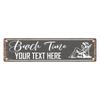 Vintage Aluminum Beach Sign 40x10cm Customizable Retro Vacation Wall Decor Indoor/Outdoor