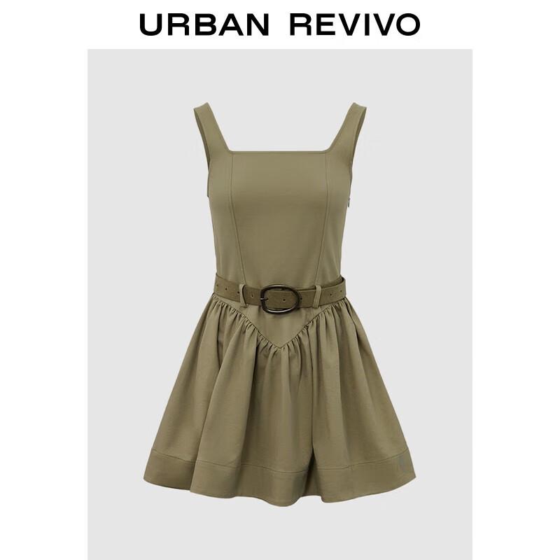 

UR 2025 Women s Retro Sleeveless Belted Dress M