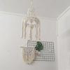 Woven Lamp Shade Macrame Wall Hanging Lamp Room Coffee Restaurant Decoration Tapestry Lampshade Bedroom Decor hwy