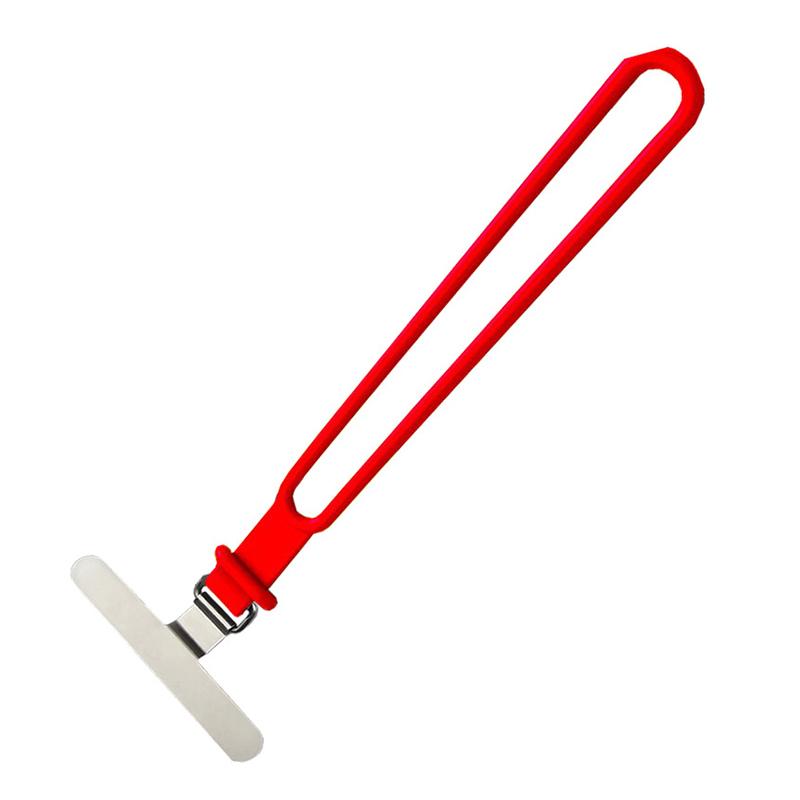 1Pcs 2In1 Silicone Mobile Phone Wrist Straps Short Lanyard Soft Hanging Cord With Stainless Steel Metal Tether Tab Gasket