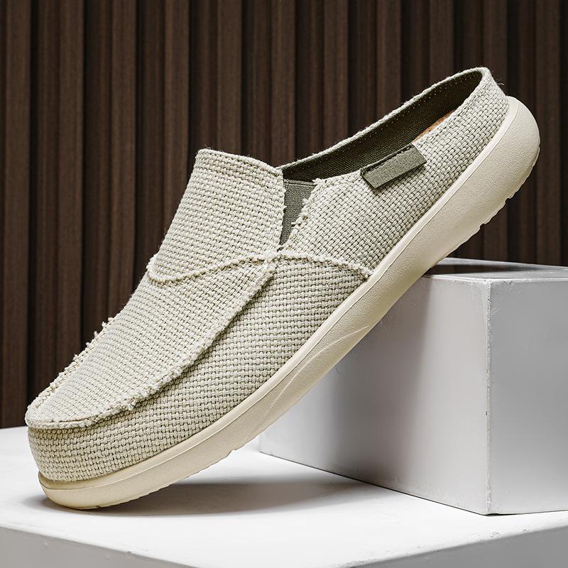 Large size lazy shoes half slippers lightweight summer casual bag head wear-resistant driving shoes