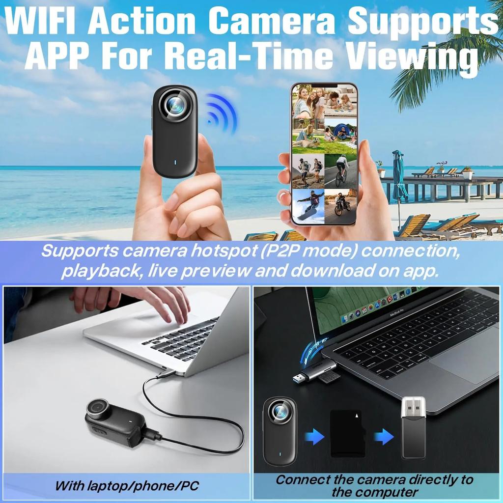 Outdoor Sports Camera In Helmet Motorcycle Bike Sport Mini Filming Bicycle Action 4K Professional Body Cam And Video Cameras