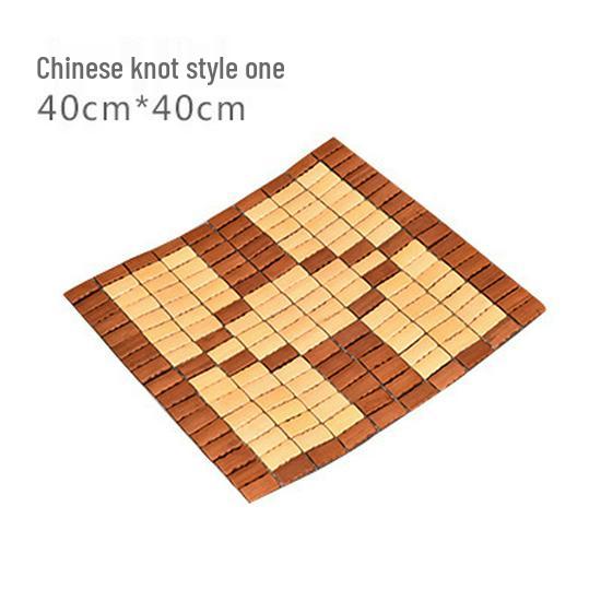 Bamboo Summer Mahjong Seat Cushion - Breathable Cool Mat for Office Chair, Stool, Car, or Home
