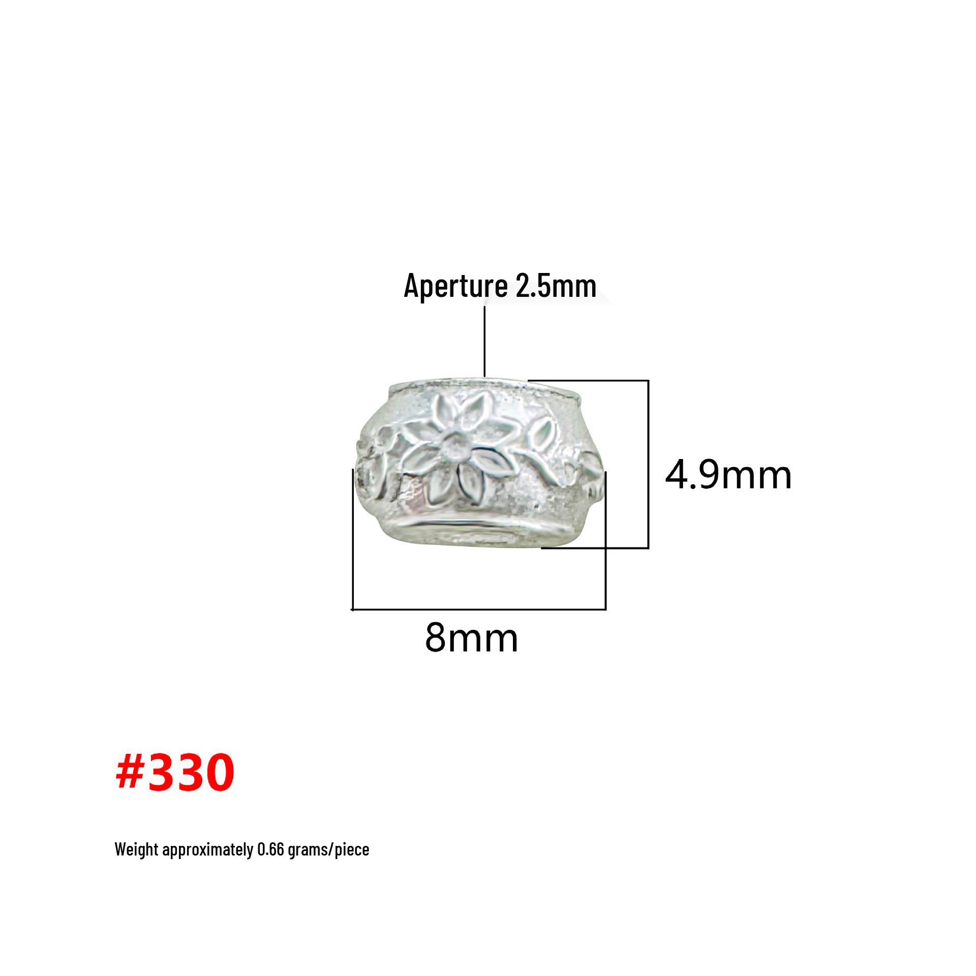 S999 Sterling Silver 3D Chinese Spacer Beads for DIY Bracelets and Cultural Rope Weaving S999 Fine Silver