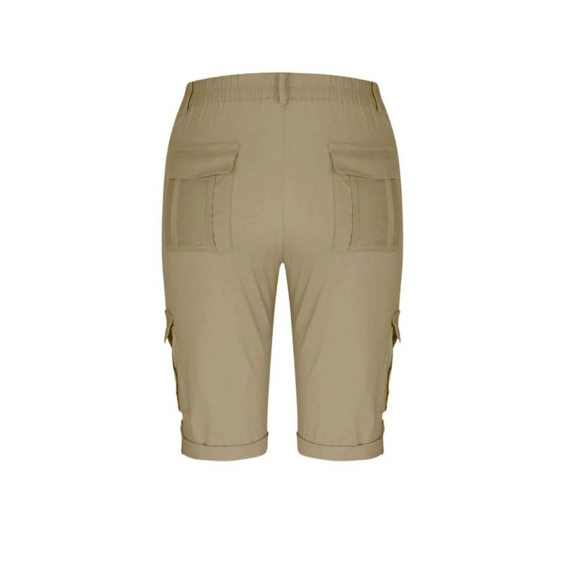 Women's Stylish Cargo Shorts Spring Summer Casual Fashion Solid Color Pocket Overalls Slim Straight Leg Five Quarter Pants