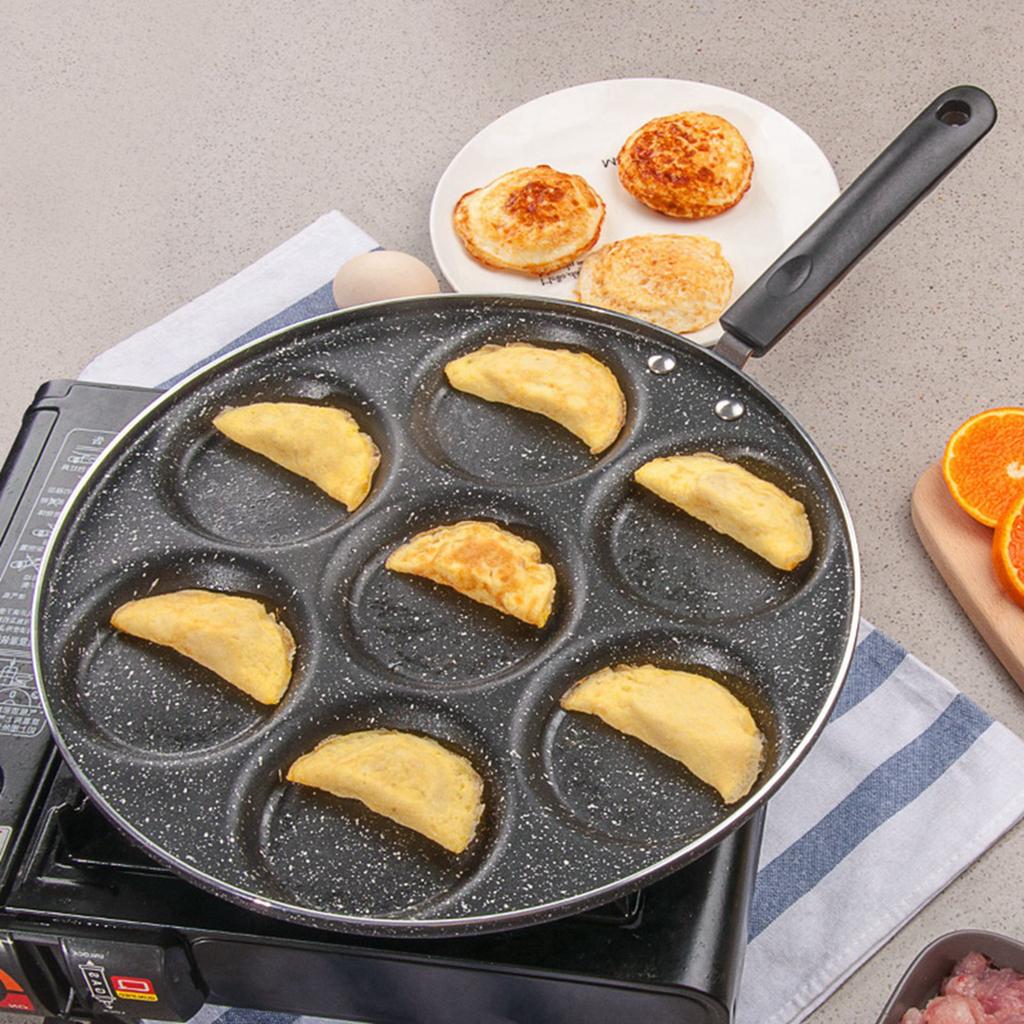 7 Holes Frying Pan Non Stick Fried Eggs Cooking Pan Burger Mold Household Kitchen Cookware Non Stick Frying Pan Kitchen Supplies