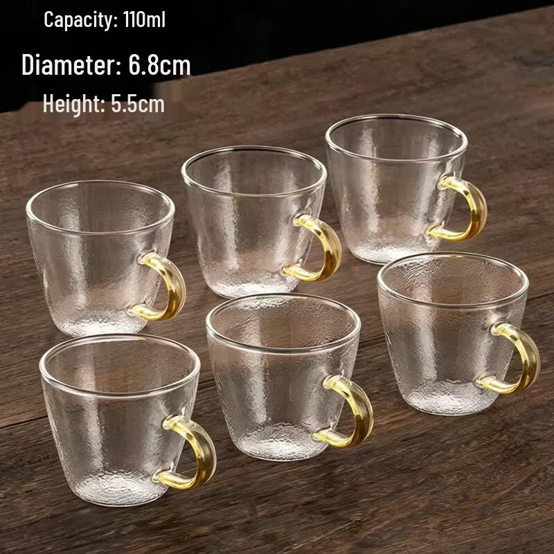 Hammered High Borosilicate Glass Fair Cup