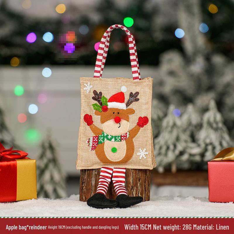 Large Santa Claus Christmas Eve Gift Bag with Pocket for Decorations