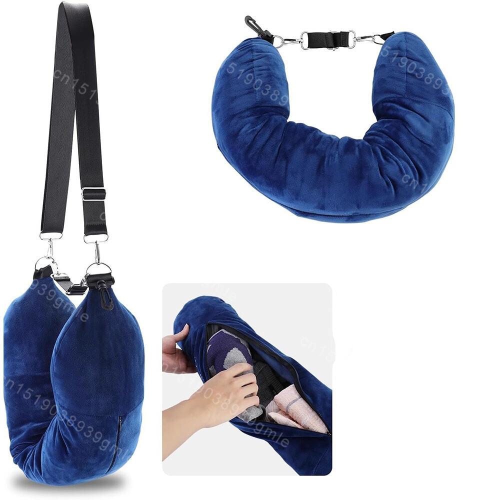 Neck Pillow Stuffable Clothing Travel Neck Pillowcase Portable Travel Neck Pillow Support Outdoor Adjustable Neck Support Pouch Tool