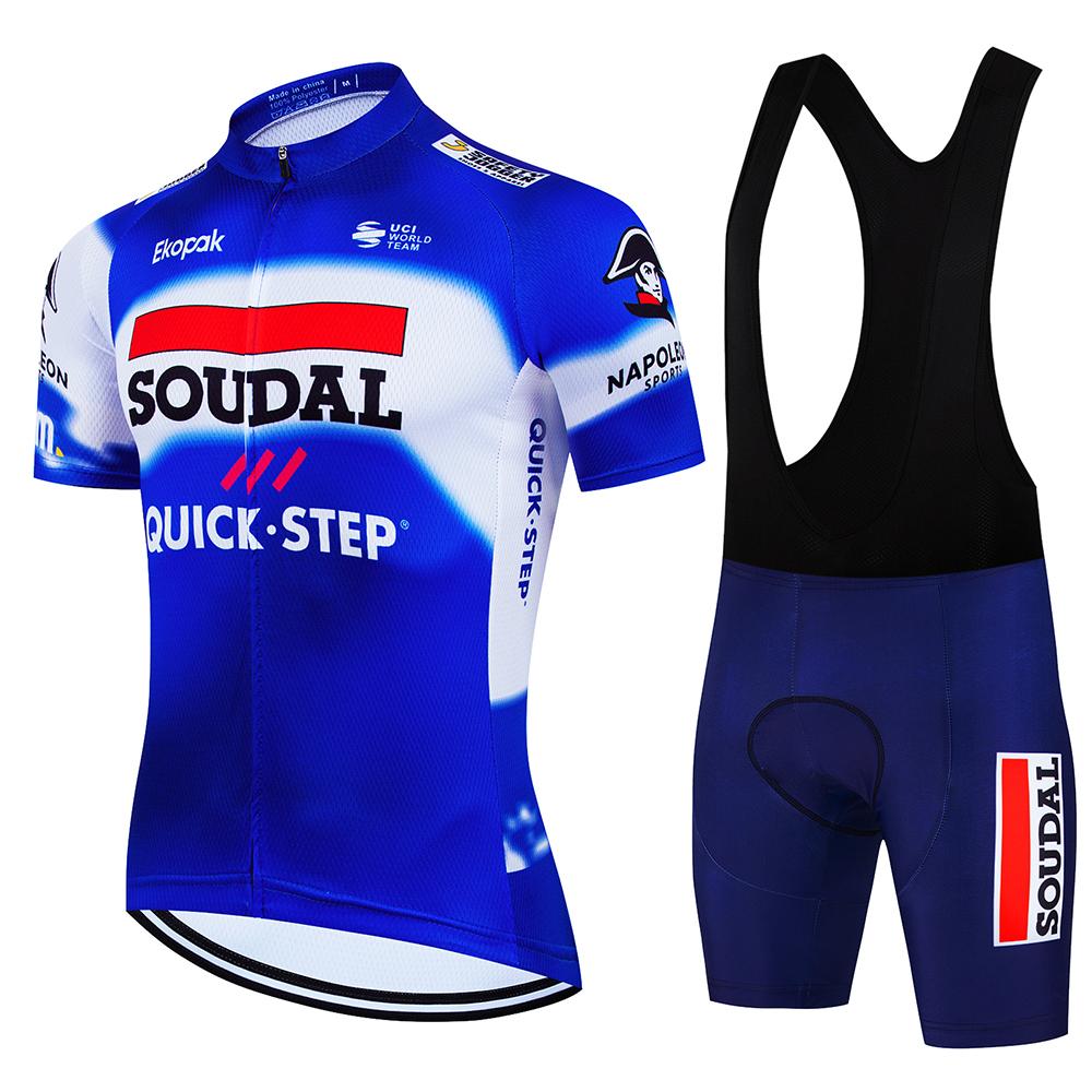 Heren Wielerkleding Set Quick Step Kleding 2026 Fietsen Kleding Zomer Fiets Jersey Fietsjas Man Lente Korte Broek Koersbroek