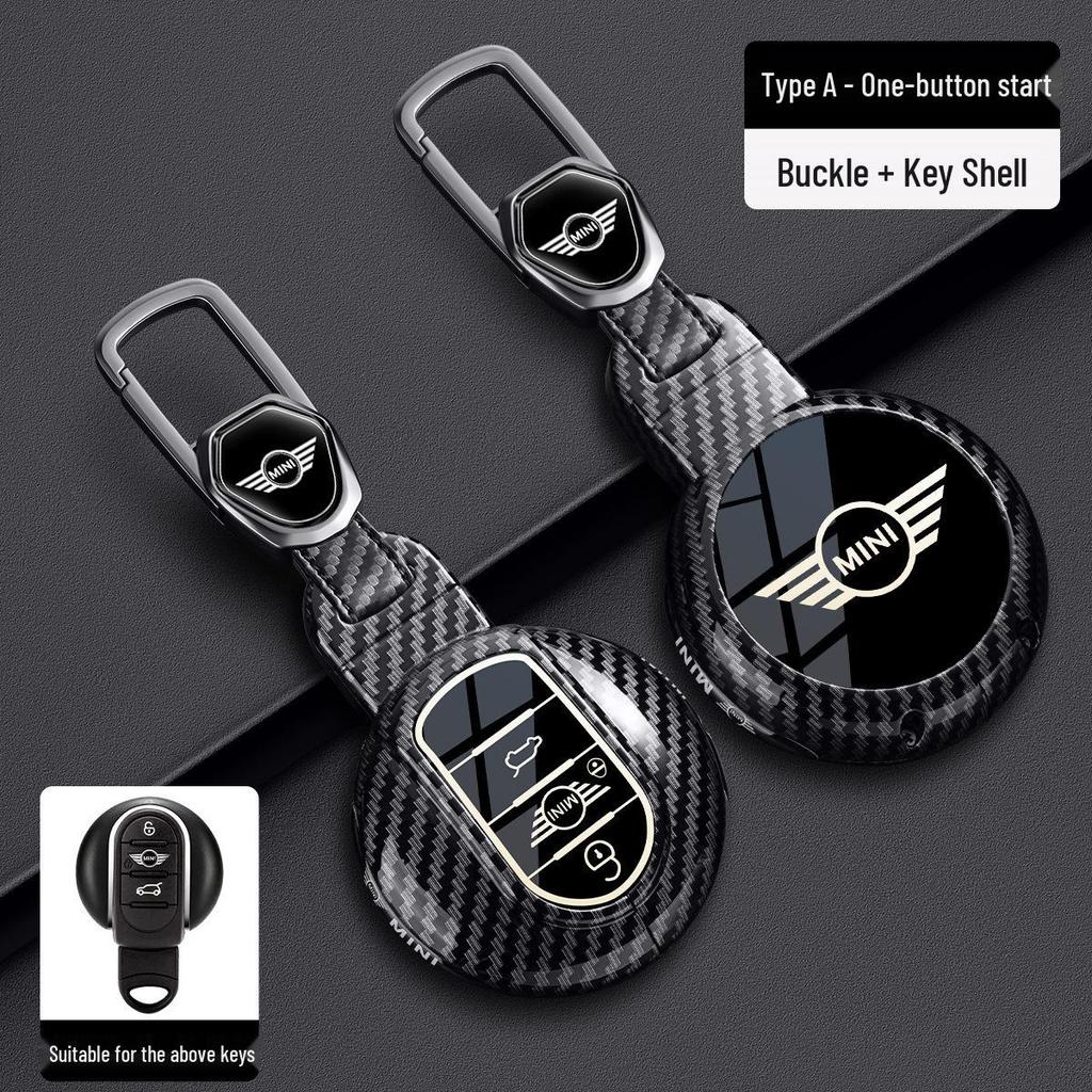 BMW Mini Key Case for Countryman and Cooper (Models F54, F55, F56, F60) - Carbon Fiber Metal Shell