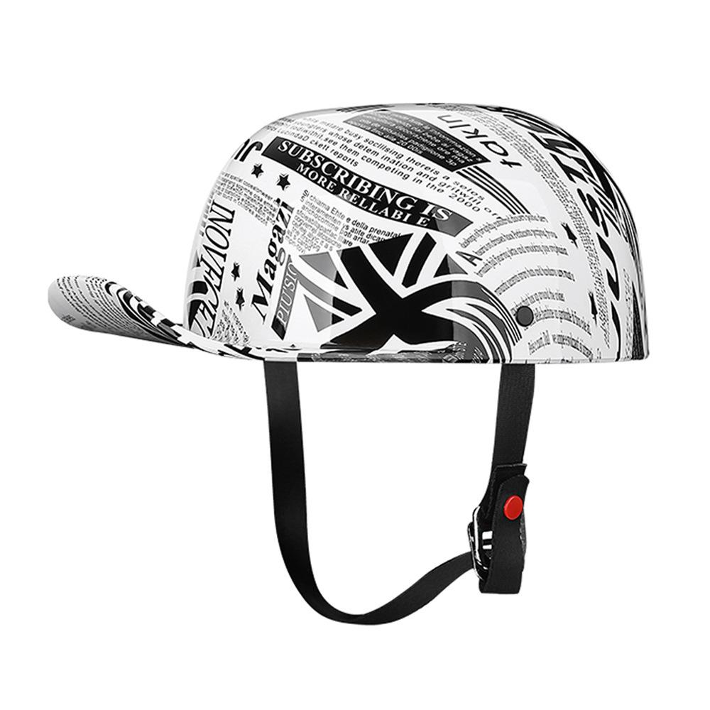 Retro Motorcycle Helmets DOT Approved Half Helmet Vintage Classic Fashion Cool Personality Capacete De Moto Helmet Men Women