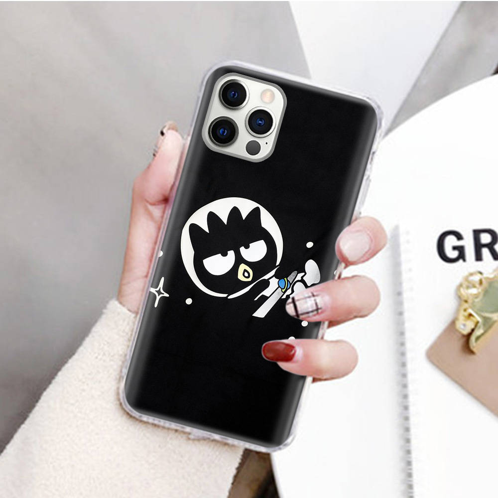 JZ14 Bad badtz-Maru Transparent Case for Samsung A04 A14 A23 M33 M53 Realme 10 9 C35 C55 VIVO Y02 X80 Infinix Hot 30 Note 11 Tecno Spark 8P Pro