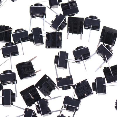 100Pcs 2Pins Tactile Push Button Switch Tact Switch 6X6X5Mm Momentary HDSF