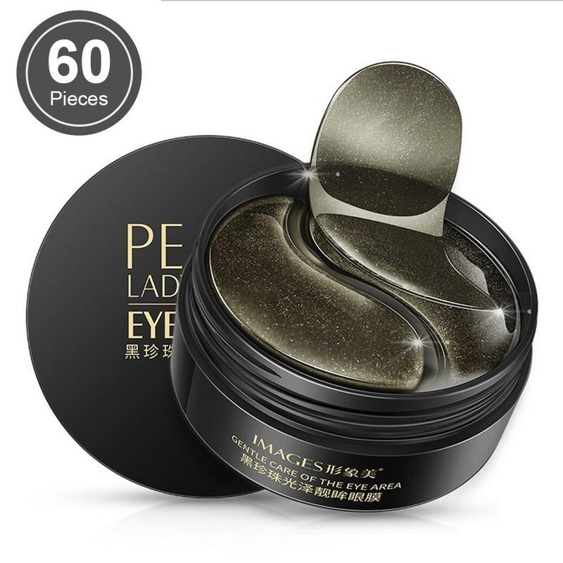 60 Tablets / Box ~ Black Pearl Collagen Mask Natural Moisturizing Gel Dark Circles Remove Moisturizing Cream To Improve Eye Bags Dark Circles Eye Mask