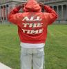 Unisex Street Style Letter Patch Embroidered Zipper Hoodie