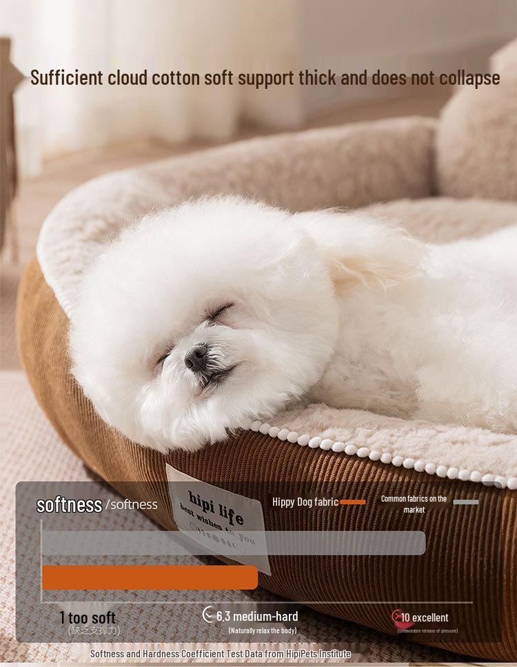 Cross-Border Dog Bed: Cozy Autumn/Winter Nest for Small Dogs & Cats