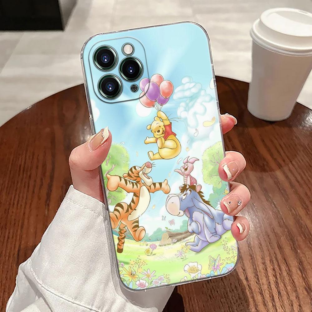 Winnie The Pooh Piglet Tigger Transparent Phone Case For iPhone 17 Pro Max 17E 11 12 13 14 15 16 Pro Max Plus 17 Air 16E 7 Cover