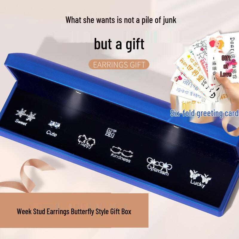 Sterling Silber Damen Ohrclips und Ohrstecker Set - Perfekt für Wochentage, Geburtstage oder Weihnachtsgeschenke.