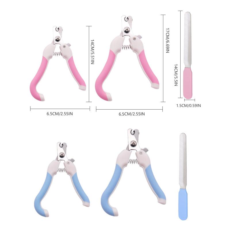 Pet Nail Clippers for Dogs and Cats, Stainless Steel Grooming Scissors with Straight Handle, Safe Toe Claw Trimmer Tool