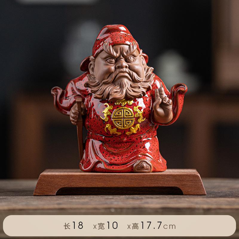 Zhong Kui ceramic sculpture Zen home porch office desktop Chinese decoration modern arts and crafts fortune