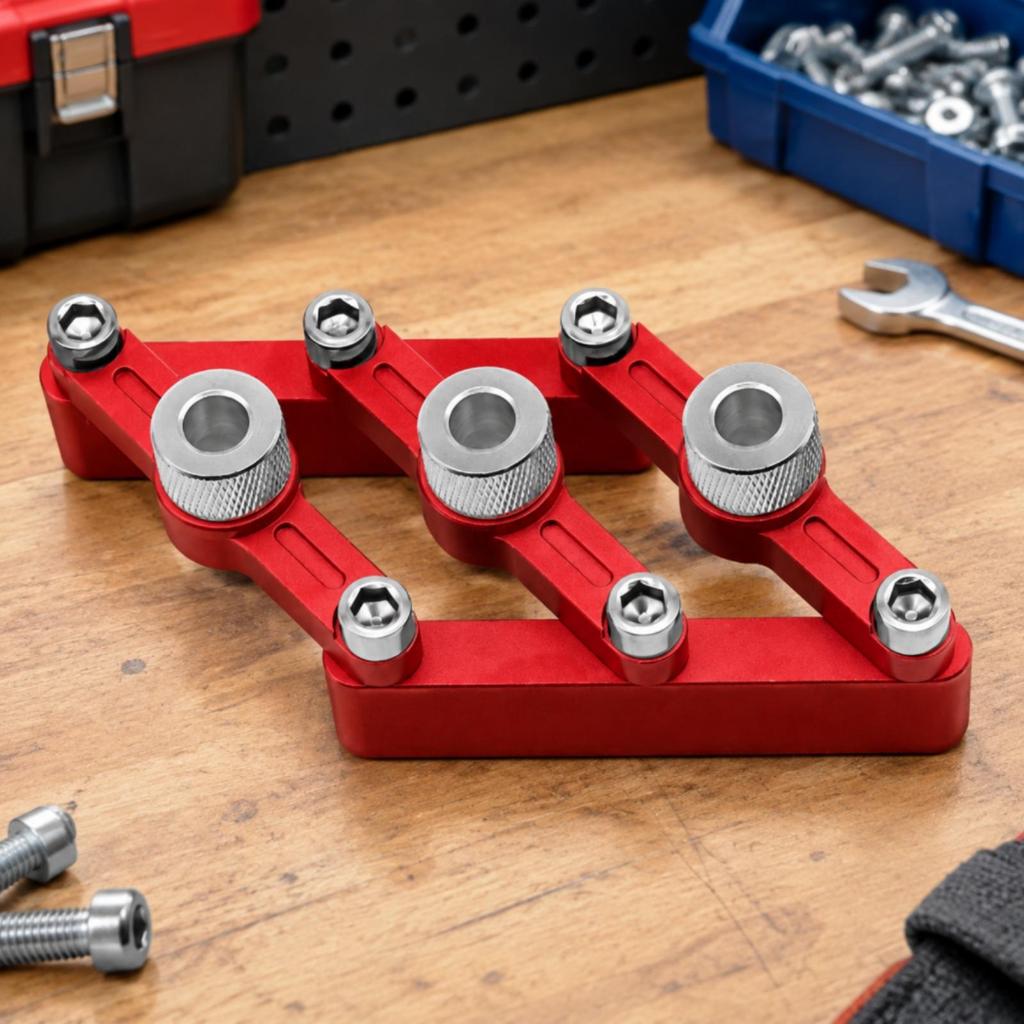 Woodworking Dowel-Jig with Bushings Rigid Wood Joint Tool Accurate