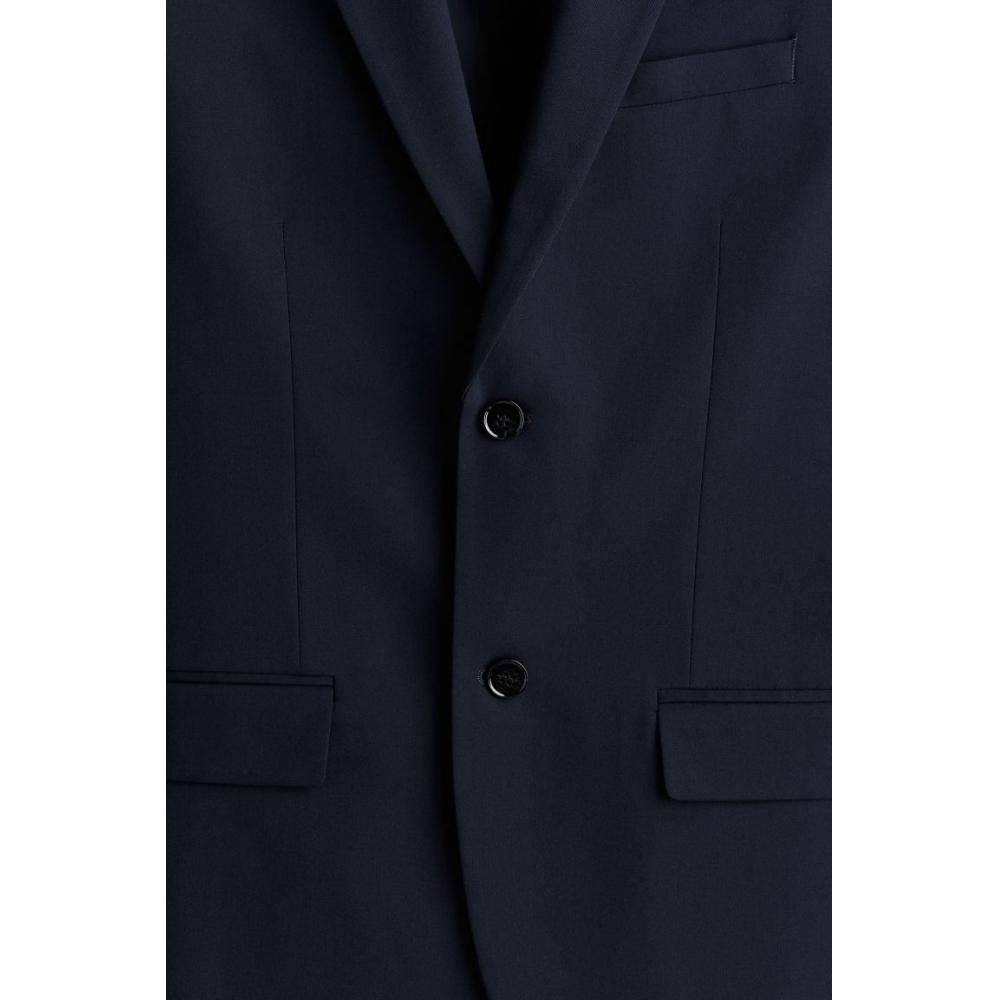 H M Regular Fit Jacket Navy Blue