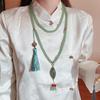 Mary Vintage ethnic crystal beaded necklace & waist chain - new chinese style collarbone chain