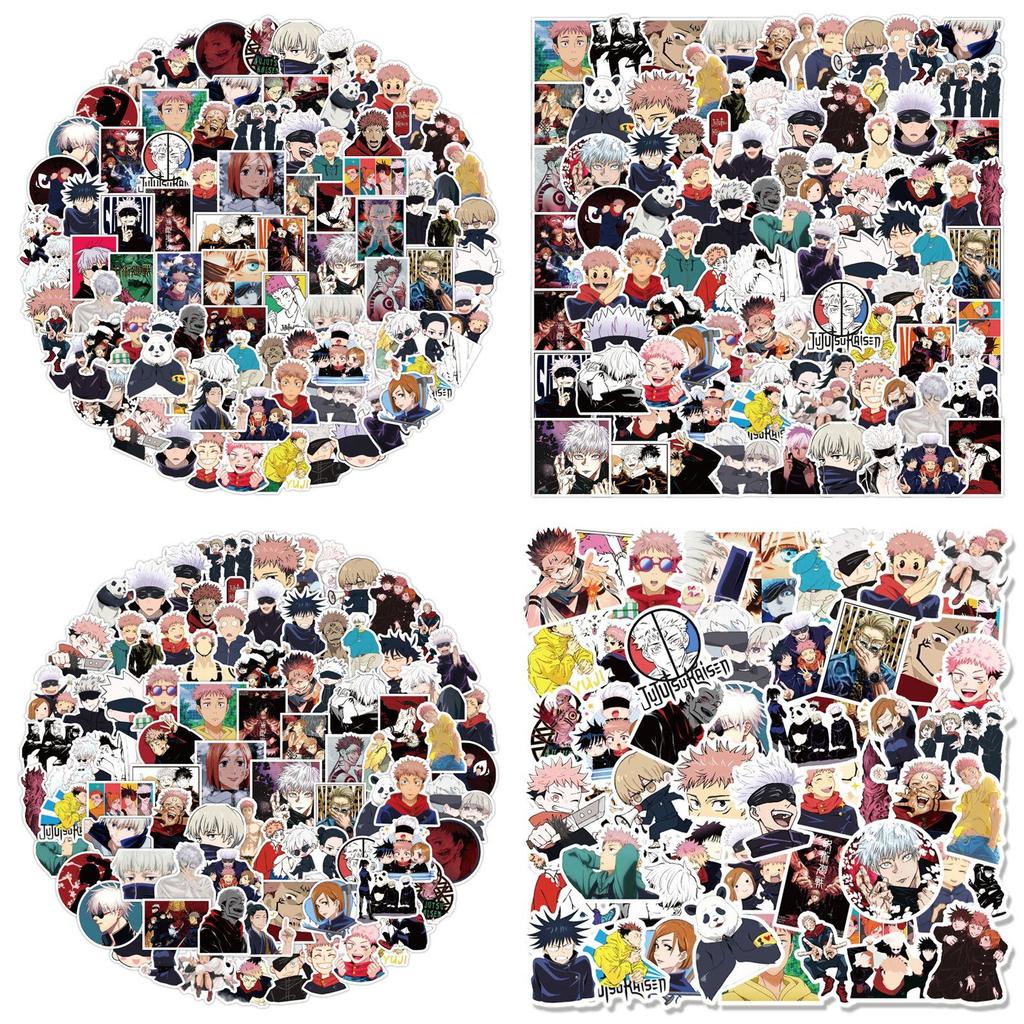 100pcs Vibrant Anime Jujutsu Kaisen Stickers Perfect For Laptops And Skateboards