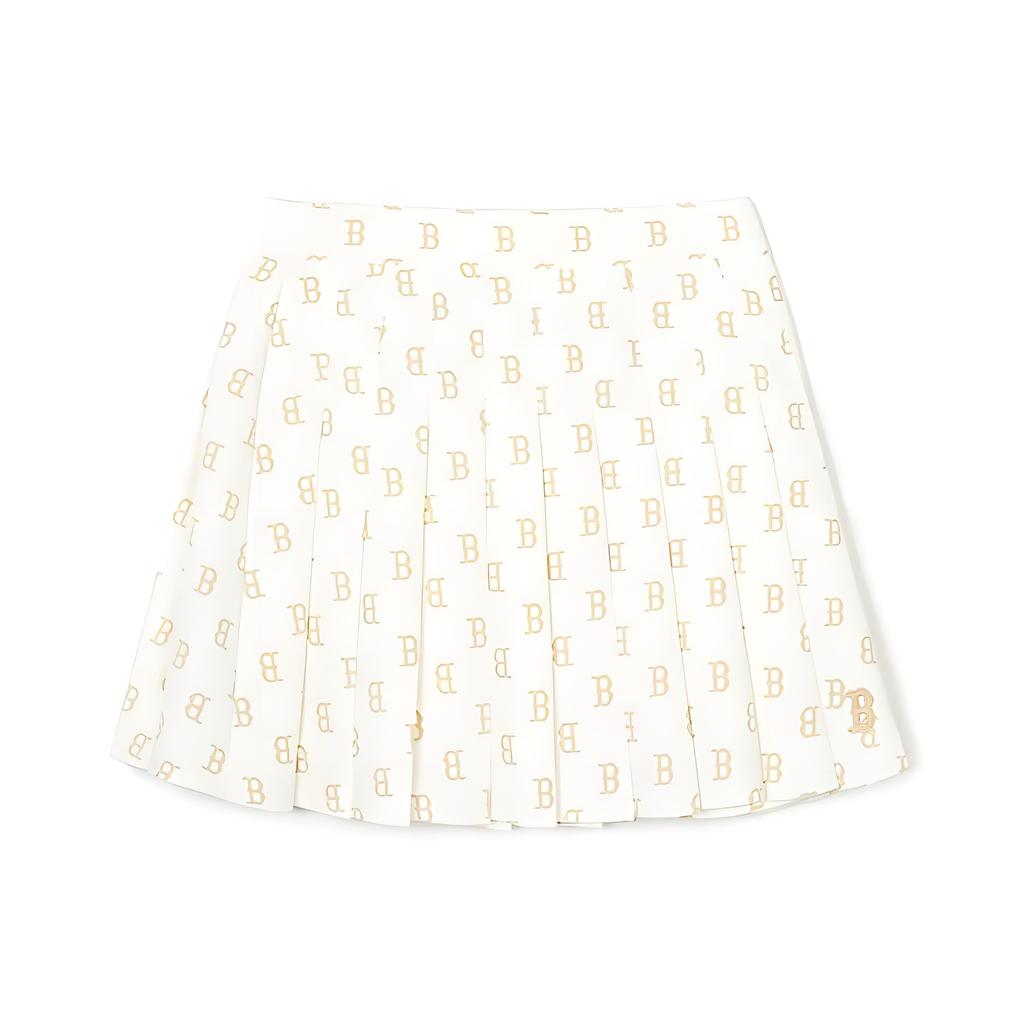 New MLB Casual Short Skirts Women's Cream White 3FSKM0143-43CRS