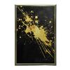 Złote Iskry Na Czarnym Tle Złote Iskry Na Czarnym Tle, 30X40 Cm, Rama Aluminiowa Złota, Papier Matowy 230 Gsm