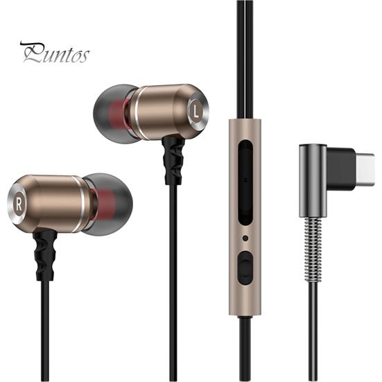 Kabelgebundenes In-Ear-Headset vom Typ C mit geräuschunterdrückendem Mikrofon, verbesserter Bass, klarer HiFi-Sound, kabelgebundene Ohrhörer