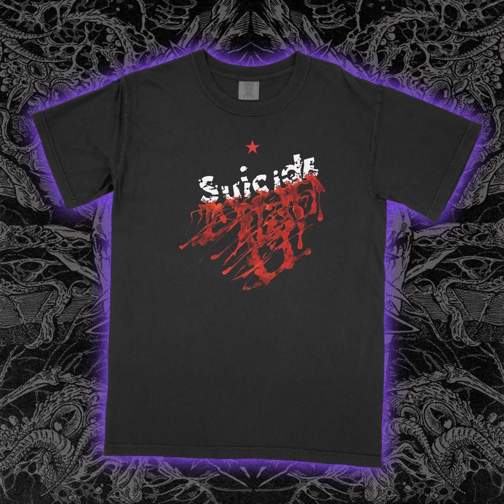 Suicide 1977 T-Shirt Vintage Synth-Punk Band Graphic Tee Alan Vega Unisex Soft Unisex T-Shirt M