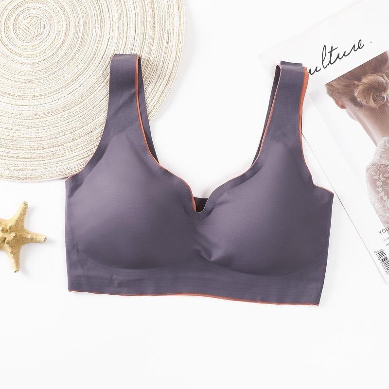Women Seamless Wire Free Latex Vest Style Sleep Yoga Sports Bra