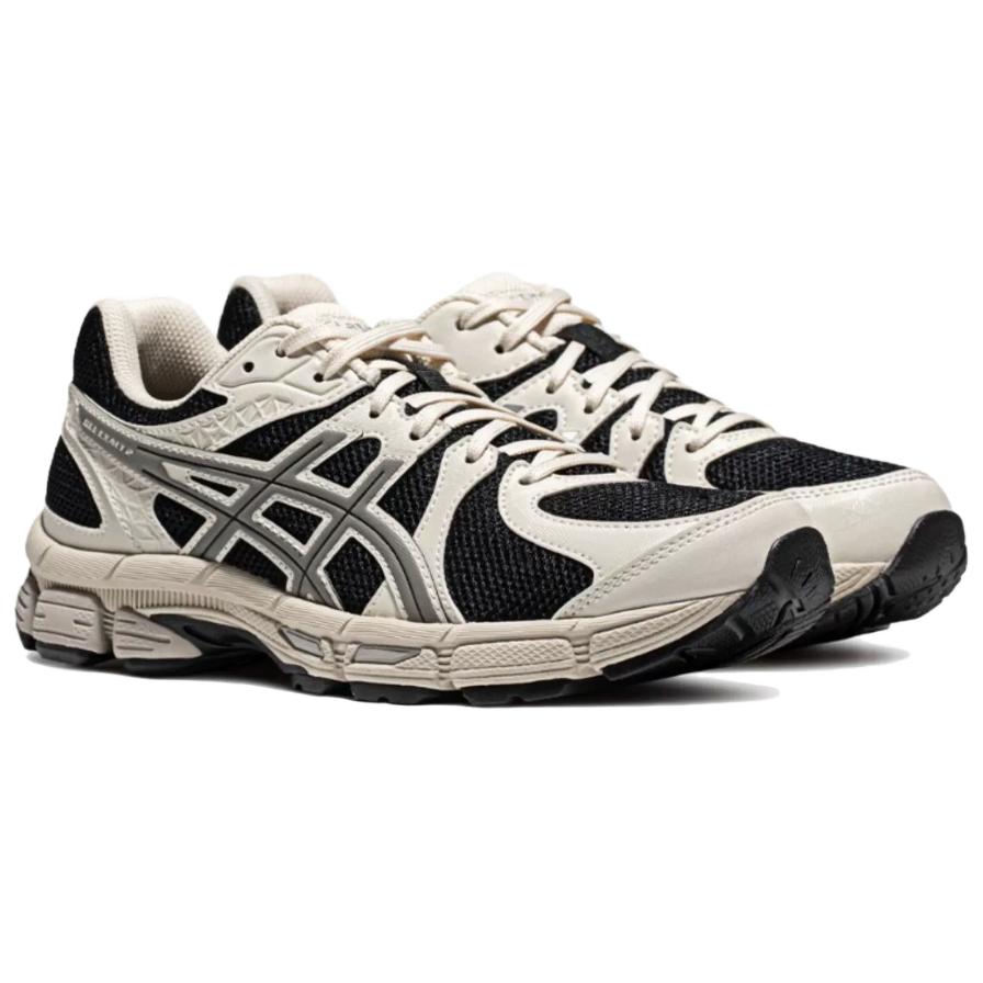 Asics Gel-Exalt 2 Mesh Lace-Up Shock Absorbing Durable Low-Top Lifestyle Shoes Women Sneaker Beige Black 1012B868-002