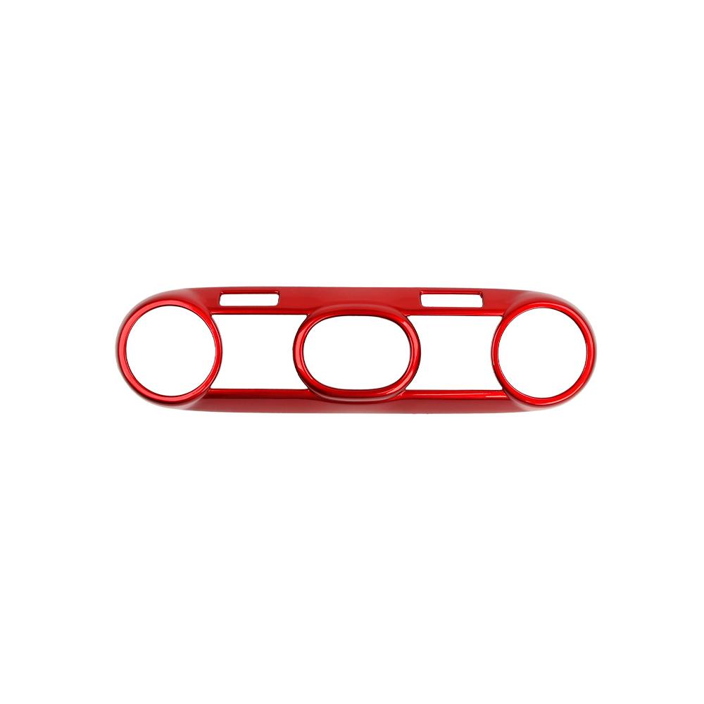 Red Carbon Fiber Interior Air Conditional Adjustment Cover Switch Button Trim Frame Cover For KIA Soul -2025 LHD