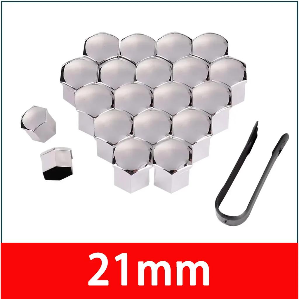 17/19/21mm Car Tire Nut Outer Decoration Car Wheel Nut Cover Protective Cover Rust Proof Car Wheel Hub Screw Cover Accessories