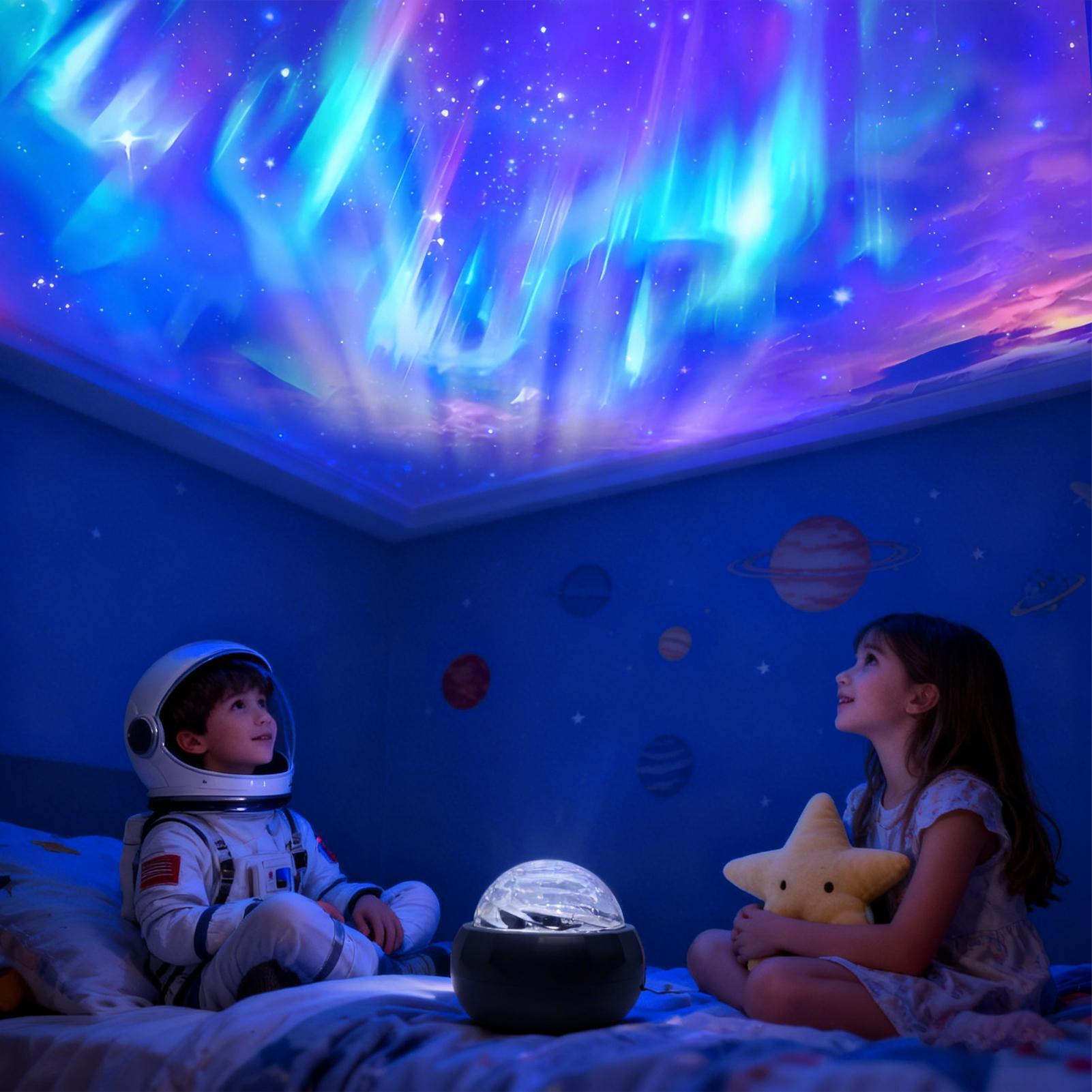 

Northern Lights Projector Remote Control Rechargeable Ambient Lamp Northern Lights Projector for Bedroom for Teens Boys Teenage CN