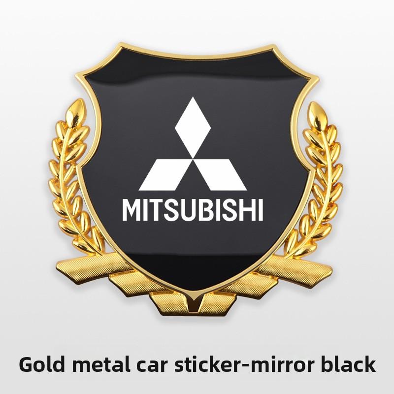 

Car Metal Wheat Badge Sticker Body Side Window Shield Decals For Mitsubishi Outlander Lancer ASX Eclipse L200 Pajero Delica EVO