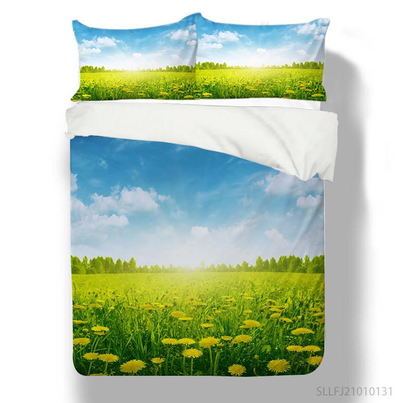 Huahai Serie Digitaldruck Bettbezug Kissenbezug Zwei- oder Dreiteiliges Set Polyester