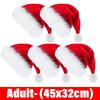 10/1PCS Winter Thickened Christmas Hats for Adults Kids Soft Velvet Plush Santa Claus Caps New Year Party Home Decor Supplies