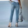 Women's Wide Leg Jeans High Waist Straight Stretch Jeans With Pockets
