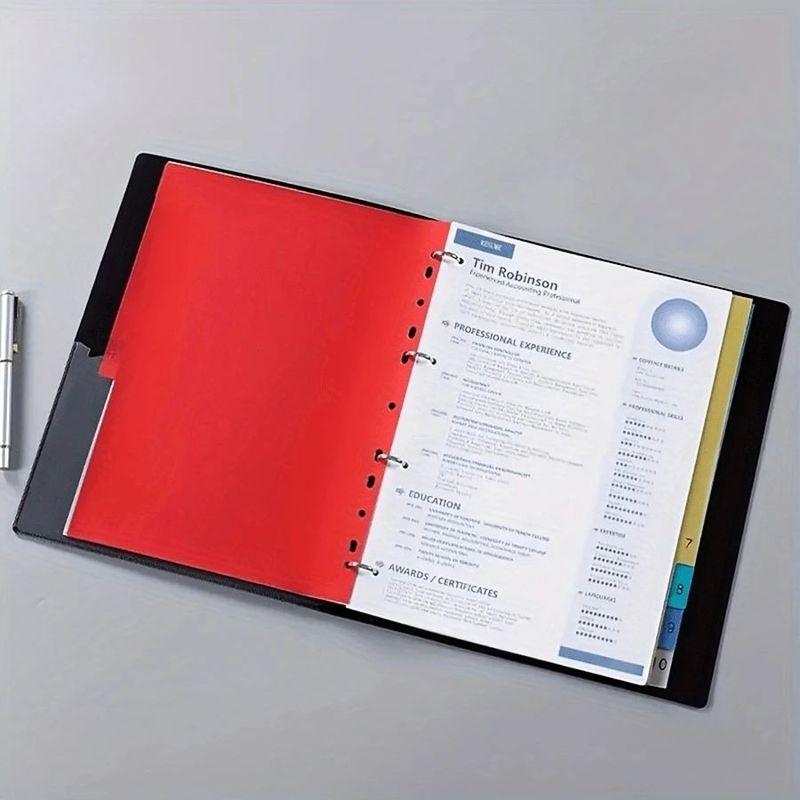 10pcsA4 Multicolor Digital Separator Pages, School Office Documents, Office Student File Storage Classification Supplies