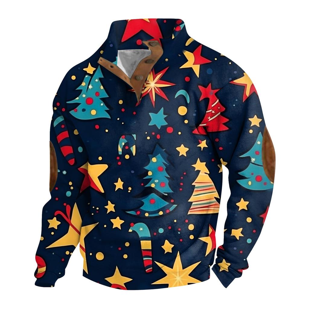 Spring And  Men's Standing Collar Sweatshirt Is Outdoor Casual Sweaters Tops