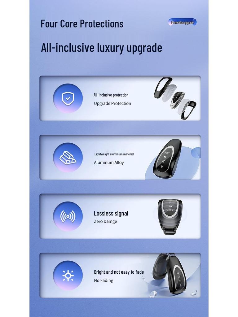 Wey Gaoshan/Lanshan Car Key Cover and Mocha DHT-PHEV Protective Shell with WEY Buckle