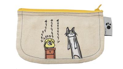 Kuma Mine Embroidered Pouch Phone Cat Chililili