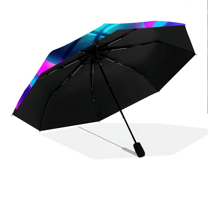 LotusandBall Pattern Pattern New Style Umbrella, 1 Piece Automatic Folding Umbrella, Portable Travel Umbrella, Outdoor Umbrella, Birthday Gift