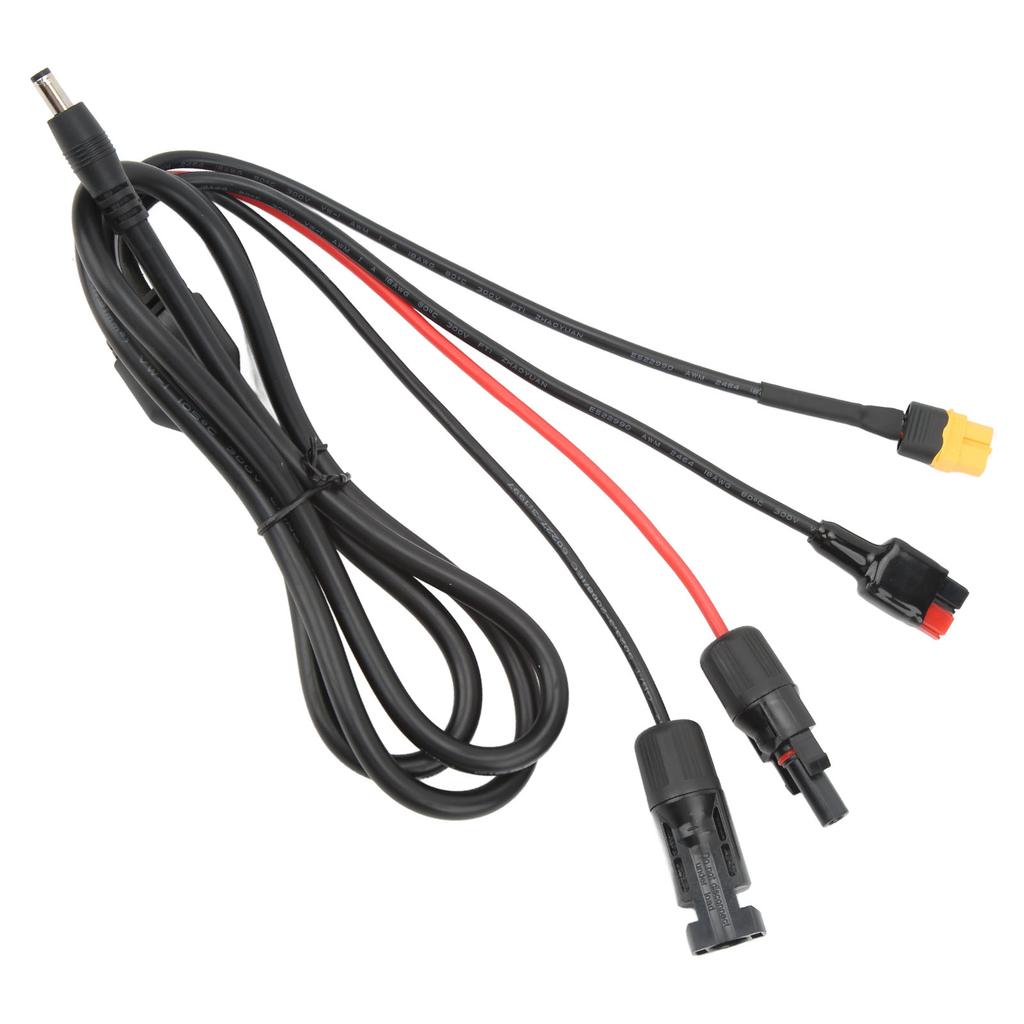 1 To 4 Solar Panel Plug To DC 5.5x2.1mm Adapter Extension Power Cable Solar Panel Charger