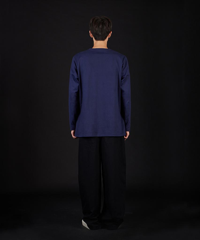 ASTRAL PROJECTION Ap Studio Oversized Long Sleeve T-Shirt_Navy