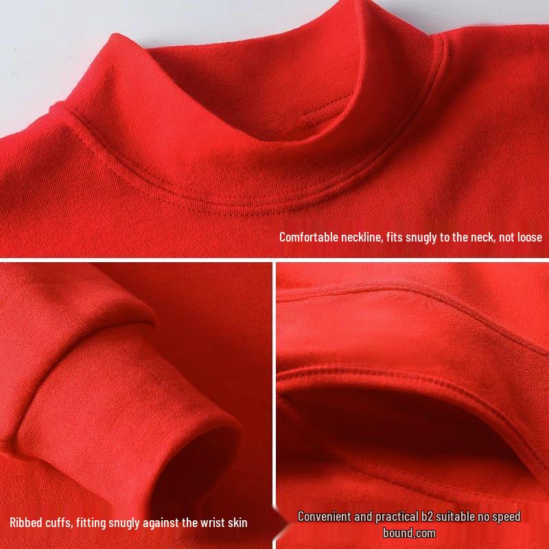 2026 Year of the Horse Benmingnian Red Cotton Autumn Clothing Set for Men, Women & Parents
